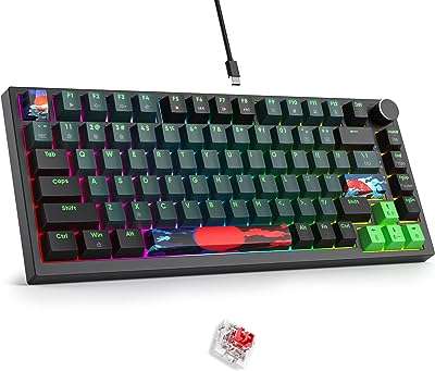 Clavier mécanique filaire voguraden 75 % remplaçable à chaud interrupteur rouge. DIAYTAR COTE D'IVOIRE  : la boutique en ligne incontournable pour des achats discount dans tous les domaines. Parcourez notre sélection variée allant des produits pour la maison à la technologie dernier cri en passant par la mode tendance. Obtenez des produits de qualité à des prix compétitifs, tout en profitant d'une expérience de shopping en ligne optimale avec DIAYTAR COTE D'IVOIRE  !