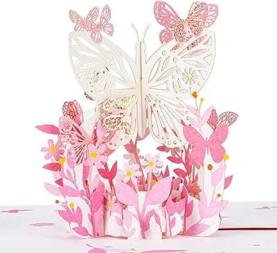Carte de vœux pop up joyeux anniversaire avec fanion papillon rose cadeau 3d pour femme. DIAYTAR COTE D'IVOIRE  - Votre destination en ligne pour des achats malins. Explorez notre catalogue diversifié de produits discount, des indispensables du quotidien aux dernières tendances. Faites des économies tout en vous garantissant la satisfaction grâce à nos offres attractives et notre engagement envers un rapport qualité-prix exceptionnel.