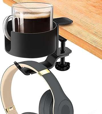 Porte gobelet de bureau clip porte gobelet sippy bureau 2 en 1 avec support pour casque. Chez DIAYTAR COTE D'IVOIRE, nous rendons le shopping discount accessible à tous. Découvrez notre boutique en ligne où vous trouverez une large gamme de produits pour la maison, l'électroménager, l'informatique, la mode et les gadgets. Profitez de nos prix compétitifs pour réaliser des économies tout en vous faisant plaisir !