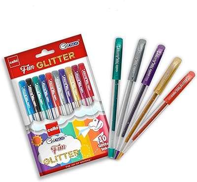 Stylos gel pailletés cello geltech paquet de 10 stylos (plusieurs couleurs). Un large choix, des prix imbattables, c'est ce que vous offre DIAYTAR COTE D'IVOIRE . Avec des produits discount pour tous les besoins, de la maison à l'électroménager, de l'informatique à la mode et aux gadgets, notre boutique en ligne va au-delà de vos attentes pour vous proposer des produits abordables sans compromis sur la qualité.