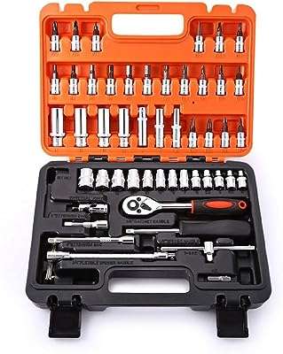 Ensemble d'outils de réparation automobile 1 4" 53 pièces. DIAYTAR COTE D'IVOIRE  : votre partenaire idéal pour des achats en ligne abordables et variés. Parcourez notre large sélection de produits discount, des appareils électroménagers aux vêtements et accessoires de mode, en passant par les gadgets dernier cri. Faites des économies sans compromettre la qualité grâce à DIAYTAR COTE D'IVOIRE  !
