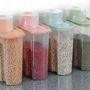 Lot de 4 contenants à céréales primevi | récipient hermétique de conservation des aliments. DIAYTAR COTE D'IVOIRE  - votre source incontournable de produits discount en ligne. Avec notre sélection diversifiée allant de la maison à l'électroménager, de l'informatique à la mode, profitez de tarifs défiant toute concurrence. Faites des économies intelligentes et commandez dès maintenant !