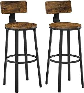 Tabouret de bar vassagil avec dossier et structure en acier industriel. DIAYTAR COTE D'IVOIRE  - Votre destination en ligne pour des offres discount sur tout ! Parcourez notre vaste sélection de produits pour équiper votre maison avec des électroménagers, des articles de mode tendance et même des gadgets technologiques, le tout à des prix incroyables. Ne manquez pas nos super promotions et économisez dès aujourd'hui !