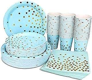 Decor me 96 pièces vaisselle de fête d'anniversaire ensemble de 12 assiettes gobelets et serviettes. DIAYTAR COTE D'IVOIRE  vous propose une expérience d'achats en ligne unique. Découvrez notre sélection de produits discount allant de la maison à l'électroménager, de l'informatique à la mode, sans oublier les gadgets les plus en vogue. Ne dépensez pas plus que nécessaire et trouvez tous vos articles préférés à des prix incroyables !