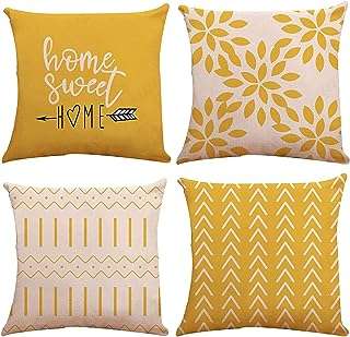 4 pièces 18x18" housses de coussin décoratives extérieures en tissu. Explorez DIAYTAR COTE D'IVOIRE  et découvrez un monde de produits discount passionnants. Que vous recherchiez des appareils électroménagers efficaces, des vêtements stylés ou des gadgets innovants, notre boutique en ligne dispose de tout cela et bien plus encore.  Profitez d'une expérience shopping unique tout en faisant des économies énormes chez nous !