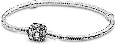 Bracelet chaîne serpent scintillant pandora en argent sterling avec fermoir en zircone. DIAYTAR COTE D'IVOIRE  - votre adresse en ligne pour des achats malins. Profitez de nos prix réduits sur une large gamme de produits, d'une sélection d'articles pour la maison aux dernières tendances de la mode, en passant par les équipements électroniques et les accessoires informatiques. Sans compromis sur la qualité, nous rendons le shopping abordable pour tous.
