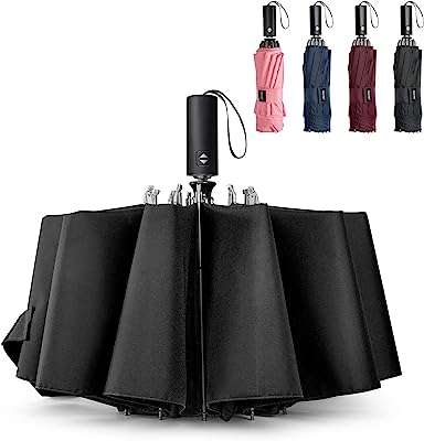 Grand parapluie de voyage inversé de 54 pouces upf 50+ 10 nervures coupe vent pare soleil pour voiture. DIAYTAR COTE D'IVOIRE  - la source ultime de produits discount pour toutes vos envies. Parcourez notre gamme variée, allant de l'informatique à la mode et choisissez parmi une multitude de produits de qualité à des prix qui font sourire votre portefeuille.