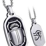 Collier pour hommes oeil d'horus egypte scarabée en acier inoxydable. DIAYTAR COTE D'IVOIRE  - votre source de bons plans pour tous vos besoins en matière de produits discount. Avec une gamme variée de linge de maison, d'appareils électroménagers, d'articles informatiques et bien plus encore, nous sommes votre guichet unique pour des économies substantielles. Faites vos achats en ligne en toute confiance et profitez des meilleurs prix sur le marché.