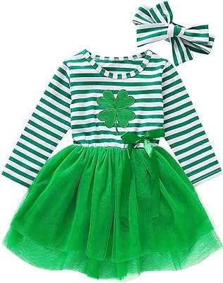 Tenues de saint patrick pour bébés filles robe rayée à manches longues. Ne cherchez plus, DIAYTAR COTE D'IVOIRE  est le site discount ultime pour toutes vos envies shopping. Laissez-vous surprendre par notre gamme variée, allant des produits pour la maison aux accessoires high-tech indispensables à la vie moderne, et bénéficiez des prix les plus bas du marché. Explorez notre boutique en ligne dès aujourd'hui et faites de bonnes affaires en un clic !