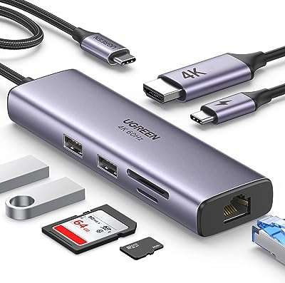 Hub usb c multiport ugreen 7 en 1 4k à 60 hz avec 2. Vous voulez profiter de produits de qualité à des prix discount ? Ne cherchez plus, DIAYTAR COTE D'IVOIRE  est là pour vous satisfaire. Découvrez notre large gamme, de l'électroménager à la mode, et trouvez les meilleures affaires du moment. Ne laissez pas passer cette occasion, achetez malin et faites des économies significatives.