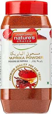 Poudre de paprika nature's choice 250 g. Plongez dans l'univers des bonnes affaires avec DIAYTAR COTE D'IVOIRE  ! Notre boutique en ligne vous propose une sélection de produits discount dans différents domaines, allant des indispensables de la maison aux dernières tendances en matière de mode et de technologie. Naviguez à travers notre catalogue et profitez d'offres à ne pas manquer.