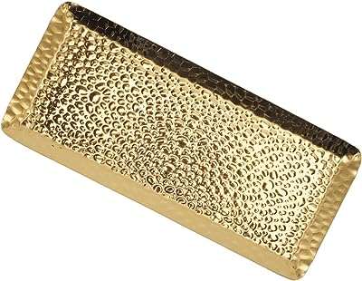 Plat de service rectangulaire décoratif moderne en acier inoxydable martelé rangement pour comptoir. Préparez-vous à des économies massives avec DIAYTAR COTE D'IVOIRE . Nous offrons une sélection variée de produits discount, allant des articles ménagers aux gadgets en passant par l'électronique et la mode. Achetez intelligemment et profitez de prix avantageux sur tous vos achats chez nous.