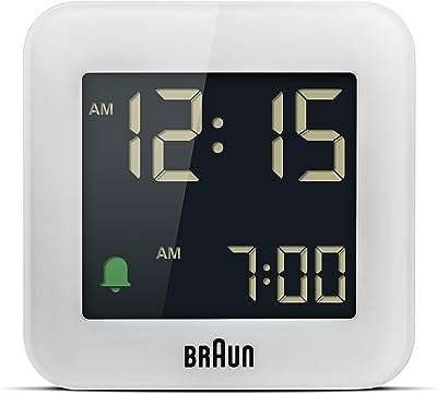 Réveil de voyage numérique bc08w marron avec répétition petite taille écran