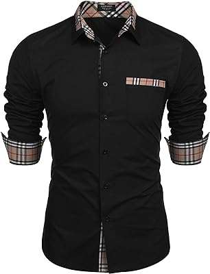 Chemise formelle décontractée en coton à manches longues et col carreaux pour hommes. Ne cherchez plus, DIAYTAR COTE D'IVOIRE  est là pour vous offrir des produits discount de qualité supérieure. Que vous ayez besoin d'appareils électroménagers performants, de vêtements tendance ou de gadgets innovants, notre boutique en ligne propose des offres exceptionnelles dans tous les domaines, tandis que votre portefeuille reste protégé.