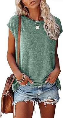 T shirt décontracté à manches courtes pour femmes chemisier d'été ample de couleur unie avec poche. Faites des économies substantielles sur DIAYTAR COTE D'IVOIRE ! Parcourez notre catalogue en ligne et découvrez une gamme complète de produits de la maison à l'électroménager, de l'informatique à la mode en passant par les gadgets, tous proposés à des prix discount exceptionnels.