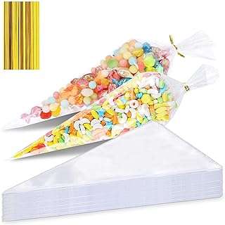 Sacs à bonbons mignons 150 pièces sacs en cellophane avec attaches torsadées de cônes. DIAYTAR COTE D'IVOIRE  - la référence en matière de shopping en ligne à prix réduit. Trouvez tout ce dont vous avez besoin pour votre maison, de l'électroménager pratique aux articles de mode tendance, en passant par les dernières innovations technologiques. Faites des économies sans compromettre la qualité avec notre selection de produits discount de confiance.