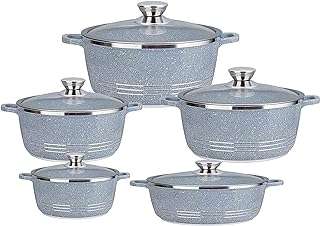 Batterie de cuisine en fonte d'aluminium antiadhésive avec revêtement granite dessini. Faites des économies sans renoncer à vos envies chez DIAYTAR COTE D'IVOIRE, la boutique en ligne incontournable pour trouver des produits discount. Explorez notre sélection dédiée à la maison, l'électroménager, l'informatique, la mode et les gadgets, et profitez de prix réduits sur tous nos articles. Ne laissez pas passer cette occasion de faire de bonnes affaires !