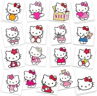 Fournitures de fête d'anniversaire hello kitty 34 pièces tatouages ​​temporaires autocollants. DIAYTAR COTE D'IVOIRE  - votre source de bons plans pour tous vos besoins en matière de produits discount. Avec une gamme variée de linge de maison, d'appareils électroménagers, d'articles informatiques et bien plus encore, nous sommes votre guichet unique pour des économies substantielles. Faites vos achats en ligne en toute confiance et profitez des meilleurs prix sur le marché.