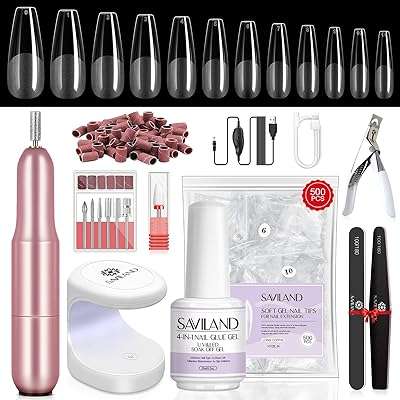 Saviland gel x nail kit de pointes d'ongles et de colle avec perceuse. DIAYTAR COTE D'IVOIRE  est là pour rendre votre budget heureux et votre shopping facile. Parcourez notre gamme complète de produits discount de qualité supérieure allant de la maison à l'électroménager, de l'informatique à la mode, et trouvez des articles pour chaque aspect de votre vie à des prix imbattables!
