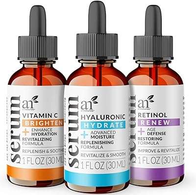 Coffret de sérum anti âge artnaturals à la vitamine c au rétinol et l'acide. Explorez DIAYTAR COTE D'IVOIRE  et découvrez un monde de produits discount passionnants. Que vous recherchiez des appareils électroménagers efficaces, des vêtements stylés ou des gadgets innovants, notre boutique en ligne dispose de tout cela et bien plus encore.  Profitez d'une expérience shopping unique tout en faisant des économies énormes chez nous !