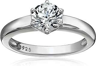 Bague solitaire en argent sterling plaqué platine sertie d'éléments ronds en zircone. Ne payez pas plus cher ! DIAYTAR COTE D'IVOIRE  vous offre des produits discount de qualité supérieure à des prix abordables. Découvrez notre large sélection d'articles pour la maison, l'électroménager, l'informatique, la mode et les gadgets les plus recherchés. Visitez notre site dès maintenant et bénéficiez de nos offres exclusives pour économiser sur tous vos achats.