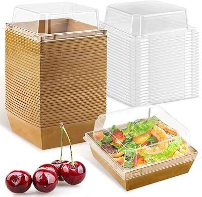 Boîtes à charcuterie avec couvercles transparents 50 pièces récipients alimentaires en papier. DIAYTAR COTE D'IVOIRE, votre partenaire shopping pour des bonnes affaires au quotidien. Profitez de notre large sélection de produits de qualité à prix réduits, allant des appareils électroménagers indispensables aux dernières tendances de la mode, en passant par les gadgets high-tech et les accessoires informatiques incontournables.
