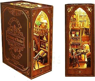 Kit de coin de livre bricolage maison de poupée booknook bibliothèque insert décor puzzle en bois. DIAYTAR COTE D'IVOIRE  - La référence en ligne pour des achats malins ! Explorez notre catalogue varié incluant des produits discount pour la maison, l'électroménager, l'informatique et la mode. Optez pour la qualité à petit prix et ne manquez pas nos promotions exclusives.