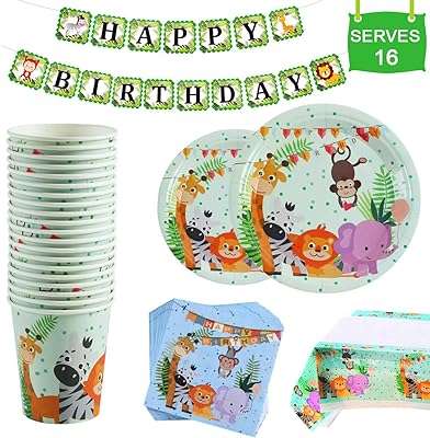 Fournitures de fête d'anniversaire animaux safari 16 assiettes serviettes tasses. DIAYTAR COTE D'IVOIRE, votre partenaire de shopping discount en ligne, regroupe une large gamme de produits à prix cassés pour tous les amateurs de bonnes affaires. Faites des économies sur vos achats de la maison à l'électroménager, de l'informatique à la mode, grâce à DIAYTAR COTE D'IVOIRE !