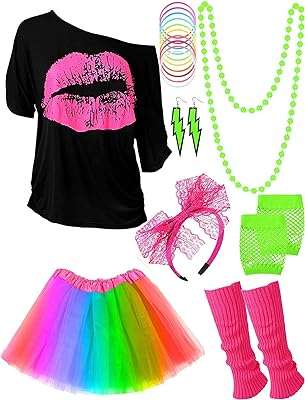 Ensemble d'accessoires de mode des années 80 t shirt tutu bandeau boucles. Faites des économies sur tous vos achats avec DIAYTAR COTE D'IVOIRE . Notre boutique en ligne vous propose des articles de qualité à prix cassés, que ce soit pour votre maison, l'électroménager, l'informatique ou encore la mode. Ne cherchez plus ailleurs, les meilleures offres discount sont chez nous !