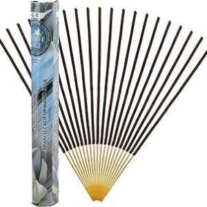Bâtons d'encens sauge blanche 20 bâtons naturels pour enduire et parfumer la maison. DIAYTAR COTE D'IVOIRE  - Votre destination en ligne pour des achats malins. Explorez notre catalogue diversifié de produits discount, des indispensables du quotidien aux dernières tendances. Faites des économies tout en vous garantissant la satisfaction grâce à nos offres attractives et notre engagement envers un rapport qualité-prix exceptionnel.