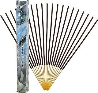 Bâtons d'encens sauge blanche 20 bâtons naturels pour enduire et parfumer la maison. DIAYTAR COTE D'IVOIRE  - Votre destination en ligne pour des achats malins. Explorez notre catalogue diversifié de produits discount, des indispensables du quotidien aux dernières tendances. Faites des économies tout en vous garantissant la satisfaction grâce à nos offres attractives et notre engagement envers un rapport qualité-prix exceptionnel.