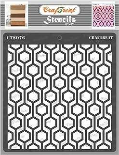 Pochoirs géométriques craft treat pour bois mur carrelage toile papier sol