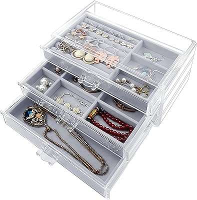 3 tiroirs boîte à bijoux transparente organisateur de en acrylique. Envie de faire des économies sans sacrifier la qualité ? Rendez-vous sur DIAYTAR COTE D'IVOIRE  ! Notre boutique en ligne généraliste vous offre un large choix de produits discount, allant des articles ménagers aux équipements électroniques, en passant par la mode et les gadgets. Faites votre shopping en toute confiance, en bénéficiant de nos prix compétitifs et de notre livraison rapide.