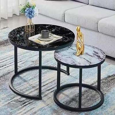 Ensemble de 2 tables rondes nordiques japonaises en verre trempé. DIAYTAR COTE D'IVOIRE, votre destination en ligne pour des achats malins à petits prix ! Parcourez notre vaste catalogue qui regorge de produits discount, des essentiels de la maison aux appareils électroménagers, en passant par les dernières tendances de la mode et les gadgets high-tech.