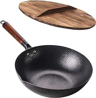 Wok en acier au carbone de 32 cm avec couvercle. Maximisez votre budget chez DIAYTAR COTE D'IVOIRE, votre destination en ligne pour des affaires imbattables. Nous vous offrons une gamme complète de produits discount, allant des articles de la maison à l'électroménager, de l'informatique à la mode. Faites des économies sans compromettre la qualité avec DIAYTAR COTE D'IVOIRE !