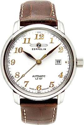 Montre zeppelin pour homme 76561 avec mécanisme à cadran blanc blanc marron. DIAYTAR COTE D'IVOIRE  - la solution pour des achats discount en ligne simples et rapides. Trouvez tout ce dont vous avez besoin sans vous ruiner, de la maison à l'électroménager en passant par l'informatique et la mode. Profitez de nos prix compétitifs et faites des économies dès maintenant.