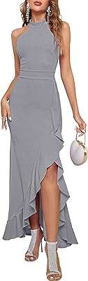 Robe de cocktail longue à col en dentelle et sirène élégante pour femmes. DIAYTAR COTE D'IVOIRE, votre partenaire shopping pour des bonnes affaires au quotidien. Profitez de notre large sélection de produits de qualité à prix réduits, allant des appareils électroménagers indispensables aux dernières tendances de la mode, en passant par les gadgets high-tech et les accessoires informatiques incontournables.