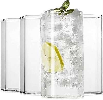 Verres à boire fins carrés de 13 oz ensemble de 4 tasses en verre. DIAYTAR COTE D'IVOIRE  - la référence en matière de shopping en ligne à prix réduit. Trouvez tout ce dont vous avez besoin pour votre maison, de l'électroménager pratique aux articles de mode tendance, en passant par les dernières innovations technologiques. Faites des économies sans compromettre la qualité avec notre selection de produits discount de confiance.