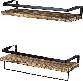 U homey lot de 2 étagères flottantes étagère de rangement murale pour salle de bain avec porte serviettes. DIAYTAR COTE D'IVOIRE  - Votre adresse en ligne pour des offres discount irrésistibles. Trouvez tout ce dont vous avez besoin, du mobilier aux appareils électroniques en passant par les tendances de la mode, et profitez de nos prix imbattables. Réinventez votre façon de faire des achats et économisez dès maintenant !