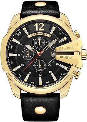 Montre d'extérieur à grand cadran de sport décontracté curren pour hommes avec bracelet en cuir. DIAYTAR COTE D'IVOIRE  vous propose une expérience de shopping en ligne à petit budget sans compromettre la qualité. Découvrez notre sélection diversifiée de produits discount, allant de l'informatique aux gadgets branchés, en passant par les articles pour la maison et bien plus encore. Faites des économies intelligentes et restez dans la tendance avec DIAYTAR COTE D'IVOIRE .