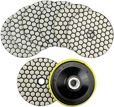 Ensemble de 7 tampons de polissage à sec diamantés chdiatool avec support en plastique pour carreaux. Ne cherchez plus, DIAYTAR COTE D'IVOIRE  est là pour vous offrir des produits discount de qualité supérieure. Que vous ayez besoin d'appareils électroménagers performants, de vêtements tendance ou de gadgets innovants, notre boutique en ligne propose des offres exceptionnelles dans tous les domaines, tandis que votre portefeuille reste protégé.