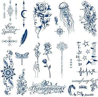 Dayoung 10 feuilles de tatouages ​​semi permanents autocollants de tatouage temporaire bleu foncé pour hommes. DIAYTAR COTE D'IVOIRE  est la solution idéale pour les amateurs de bonnes affaires. Notre boutique en ligne propose une gamme complète de produits discount, allant des articles pour la maison à l'informatique, en passant par l'électroménager et la mode. Faites des économies sur vos achats tout en bénéficiant de produits de qualité chez DIAYTAR COTE D'IVOIRE .