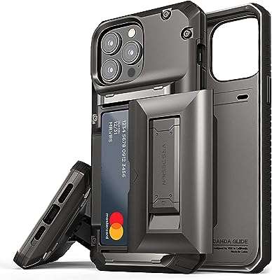 Coque hybride vrs design par damdaglide pour iphone 13 pro max [semi-automatique] avec emplacement