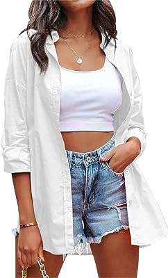 Chemises surdimensionnées boutonnées de couleur unie pour femmes chemisier formel de bureau. DIAYTAR COTE D'IVOIRE, votre destination en ligne pour des achats malins. Parcourez notre vaste sélection de produits discount allant de la maison à l'électronique en passant par la mode et l'informatique. Ne sacrifiez pas la qualité pour le prix lorsque vous pouvez avoir les deux chez nous.