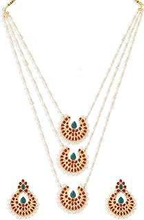 Parure de bijoux zavery pearls pour femme (rose) zpfk9223 perle. Bienvenue sur DIAYTAR COTE D'IVOIRE, votre source incontournable pour des achats malins en ligne. Explorez notre sélection diversifiée de produits discount, qui comprend tout, des indispensables quotidiens aux derniers gadgets technologiques. Profitez de nos prix imbattables et réalisez des économies dès aujourd'hui !