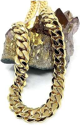 Chaîne à maillons cubains en or 18 carats de 11 mm pour hommes et femmes. Bienvenue sur DIAYTAR COTE D'IVOIRE, le site idéal pour les amateurs de bonnes affaires ! Avec une large gamme de produits discount pour la maison, l'électroménager, l'informatique, la mode et les gadgets, nous offrons une solution pratique pour économiser sans renoncer à la qualité. N'attendez plus, explorez notre sélection et profitez de prix imbattables.