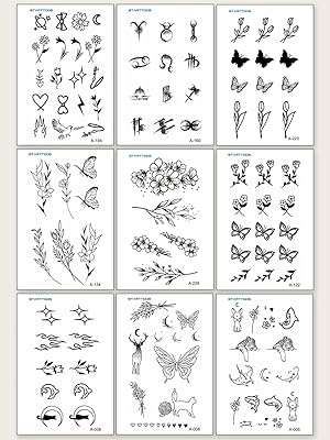 9 feuilles de tatouages ​​temporaires pour hommes femmes animaux et fleurs. Avec DIAYTAR COTE D'IVOIRE, dites adieu aux prix élevés ! Découvrez notre gamme complète de produits discount, des accessoires de maison aux équipements électroniques, en passant par la mode et les gadgets à la pointe de la technologie. Trouvez tout ce dont vous avez besoin à prix réduits en quelques clics seulement.