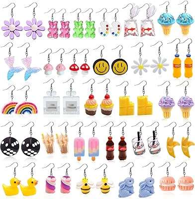 28 paires de boucles d'oreilles mignonnes et bizarres kawaii amusantes indépendantes géniales y compris. Faites des économies sans compromettre la qualité grâce à DIAYTAR COTE D'IVOIRE . Notre large éventail de produits discount, allant des articles de maison à l'électroménager, de l'informatique à la mode, et même aux gadgets dernier cri, saura vous satisfaire, tout en vous offrant le meilleur rapport qualité-prix.