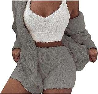 Ensemble 3 pièces sexy pour femmes haut court à capuche en polaire cardigan et short. DIAYTAR COTE D'IVOIRE, votre partenaire shopping pour des bonnes affaires au quotidien. Profitez de notre large sélection de produits de qualité à prix réduits, allant des appareils électroménagers indispensables aux dernières tendances de la mode, en passant par les gadgets high-tech et les accessoires informatiques incontournables.