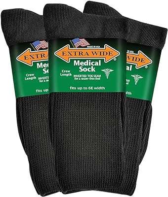 Bas médicaux mi mollet extra larges (paquet de 3) chaussettes pour diabétiques fabriqués aux états unis. Découvrez DIAYTAR COTE D'IVOIRE, la boutique en ligne qui vous propose une large gamme de produits discount, de l'électroménager à la mode en passant par l'informatique. Bénéficiez de prix avantageux et d'une expérience de shopping en ligne pratique et économique.